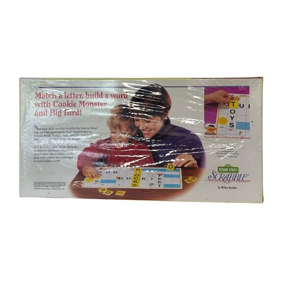 Sesame Street Kids Scrabble Game by Milton Bradley 1992 Vintage Game New Sealed - Picture 8 of 12